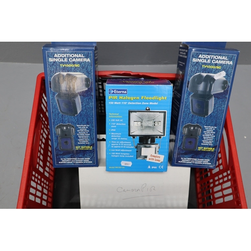 697 - Selection Including PIR Halogen Floodlight, Additional Single Cameras, Switch Unit and Transformers ... 