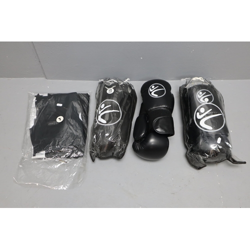 698 - New Temple Martial Arts Gloves, Shorts and Training Shirt