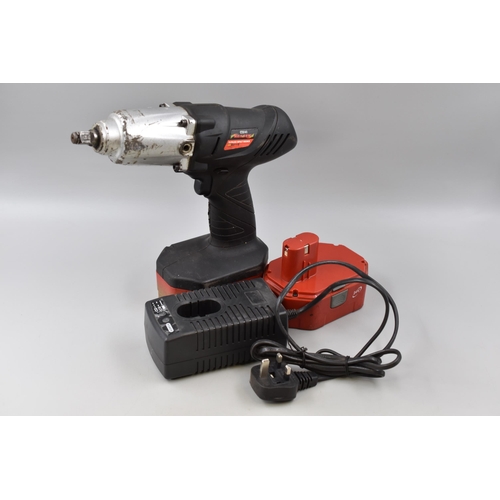 702 - Neilsen CT3141 24V Cordless Impact Gun Half Inch with 2 Batteries and Charger