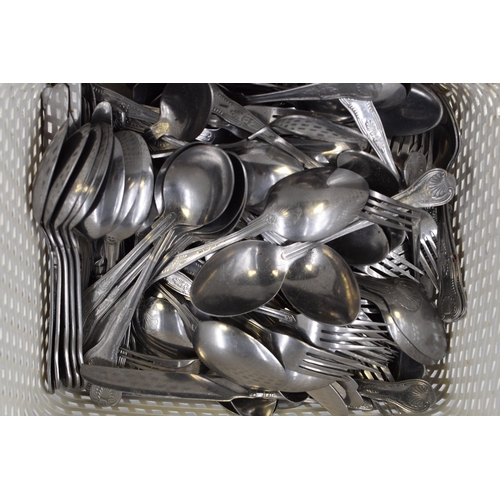 747 - A Selection of Stainless Steel Cutlery, Approx 8.9kg