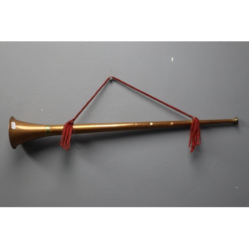 300 - Large Vintage Brass and Copper Hunting Horn 29