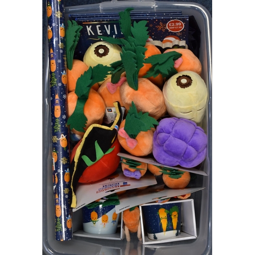 795 - Large Collection Of New Various 'Kevin The Carrot, Family And Friends' Soft Toys, Two Mugs ( Boxed, ... 