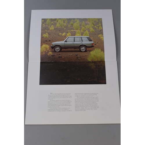 442 - Selection of Vintage Manufacturers Car Brochures including Tpyota, Hyundai, SAAB 900, Range Rover, P... 