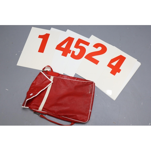 708 - Selection of Laminated Double Sided Numbers from 1-15 Approx 18