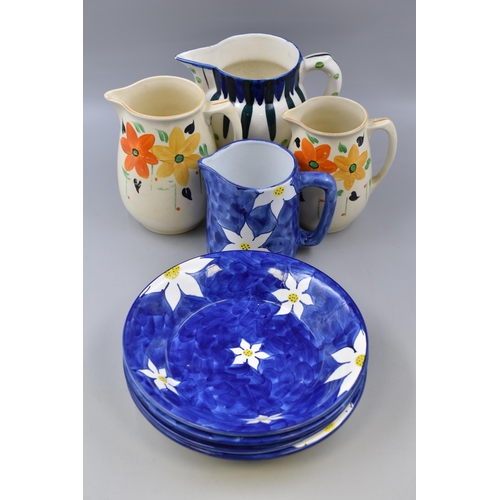 349 - Selection of 4 Jugs / Pitchers and 4 Matching Plates