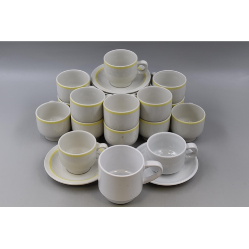 353 - Fourteen Coffee Cups With Saucers To Include Dudson Brothers