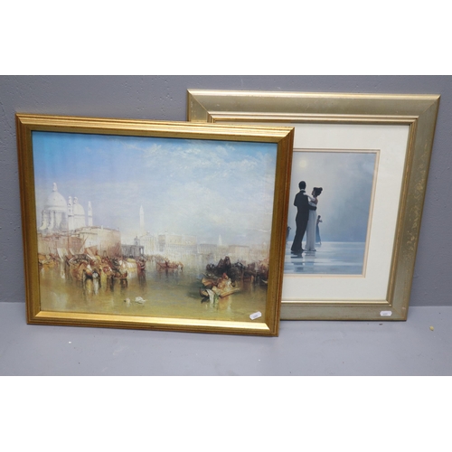 374 - Two Framed And Glazed Prints, 'Dance With Me To The End' By Vettriano ( Approx 20