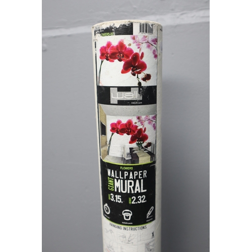 410 - Brand New Unused Giant Flowers Wallpaper Mural 3.15mtrs by 2.32mtrs