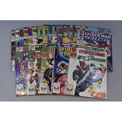 462 - Twenty Marvel Spider-Man Comics To Include Marvel Team Up Ft Spider-Man 1981-82 (Issues 102, 108, 10... 