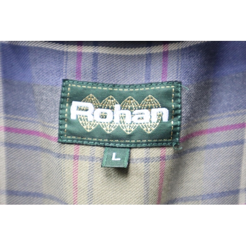 621 - Five Pre-Owned High End Lightweight Rohan Walking Shirts in size M and L.