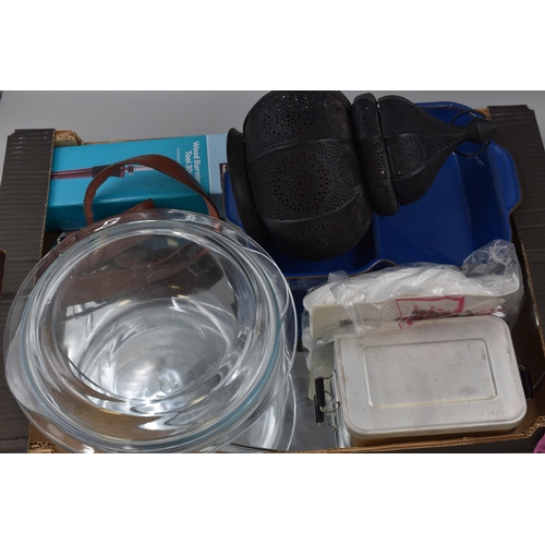 755 - Mixed selection including Denby Oven Dish, Wood Burning Tool, Hanging Lantern and More