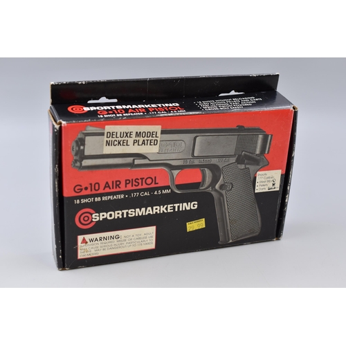 256 - Sportsmarketing G10 air pistol spring piston powerd 18 shot bb repeater 177 CAL 4.5mm