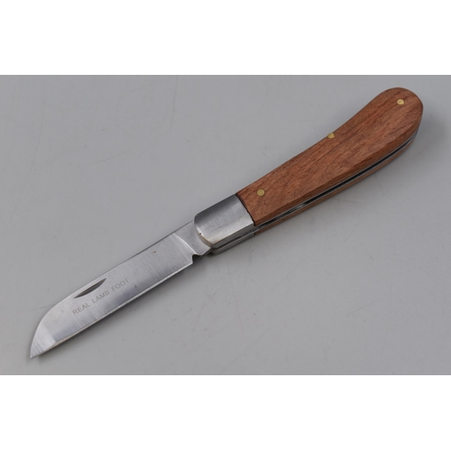 257 - A 'Real Lamb Foot' Pocket Knife