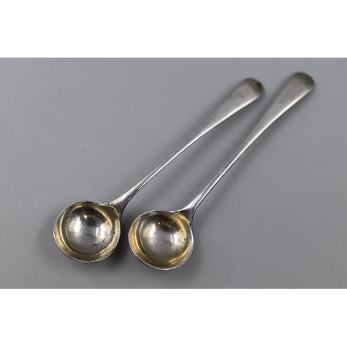 21 - Two Hallmarked Chester Silver Condiment Spoons