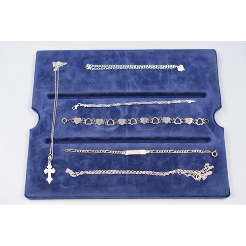 164 - Selection of Silver Necklaces and Bracelets