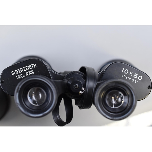 429 - Two Pairs of Binoculars Super Zenith 10 x 50 & Vista 10 x 50