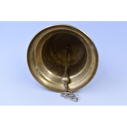 386 - Heavy Brass Wall Mounted Bell (7 