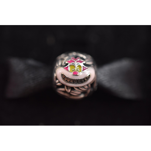 68 - Pandora Alice in Wonderland Cheshire Cat Charm From Disneyland Paris complete with Box