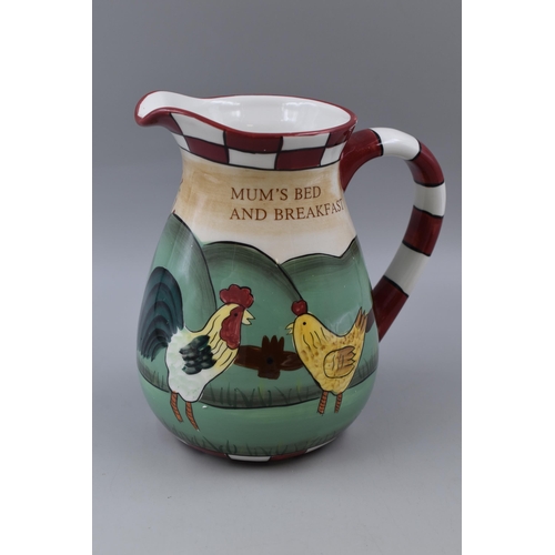 349 - Mums Bed and Breakfast Rooster Water Jug (8