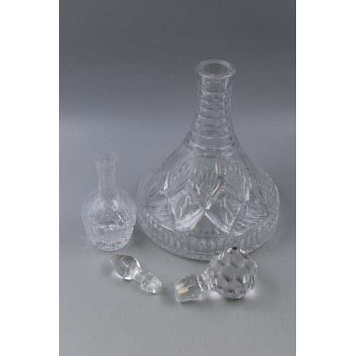 352 - Selection of 2 Cut Glass Crystal Decanters