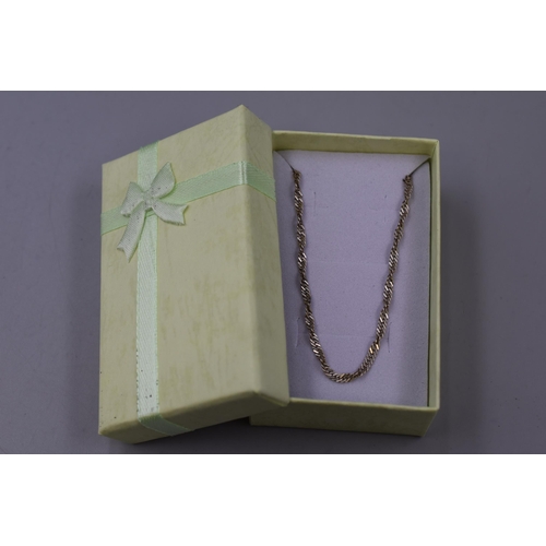 79 - Sterling Silver Rope Chain Necklace (17