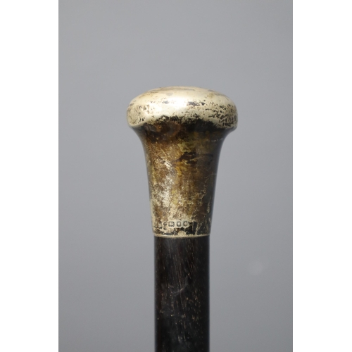 395 - A Hallmarked Thomas Davis London Silver Topped Walking Stick