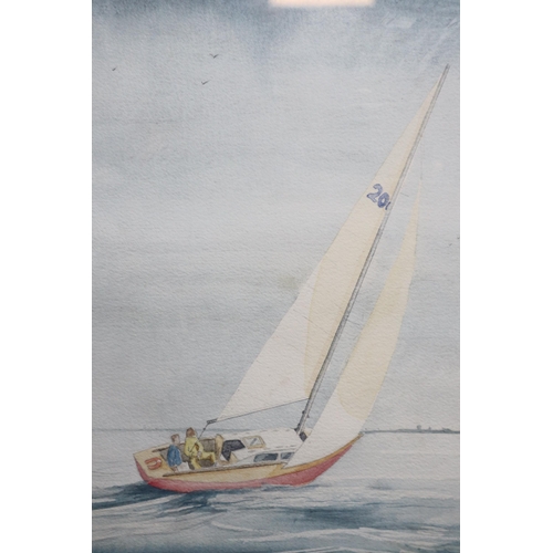 449 - Two Framed and Glazed Barry S Dickman Original Watercolours Depicting Boats. Approx 22.5