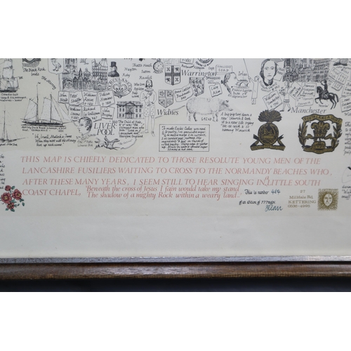 450 - Elizabeth II Silver Jubilee Limited Edition (484 of 777) Map of The County of Palatine Lancashire in... 