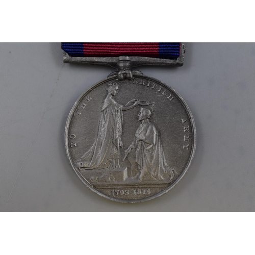 302 - A Copy Victorian India Badajoz Service Medal