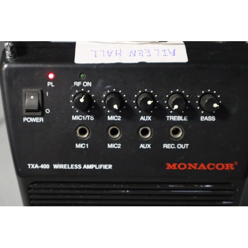 535 - A Monacor TXA-400 Wireless Amplifier With Beyer Dynamic M260 Microphone. Powers On When Tested