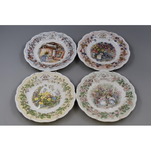 422 - Royal Doulton Brambley Hedge Seasons Plates 1982 Full Set Of Four