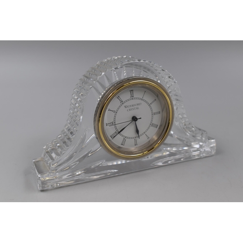 224 - Waterford Crystal Wharton Mantle Clock Complete with Box