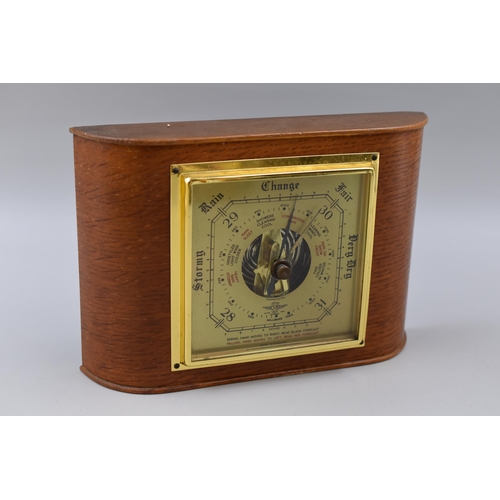 499 - A Vintage Wood Cased Shortland Smiths Barometer, 6.5