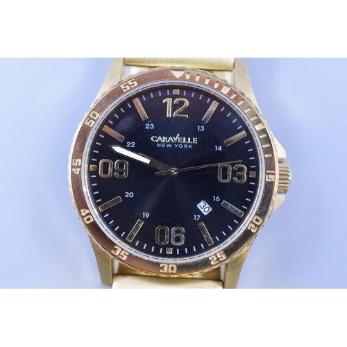 125 - Caravelle of New York Gents Quartz Watch (Working)