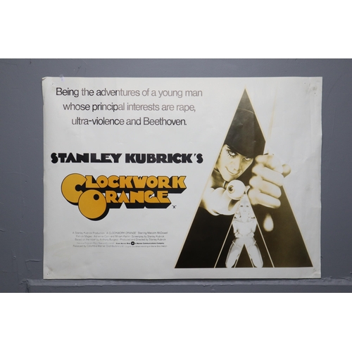 487 - A Stanley Kubrick's Clockwork Orange Reproduction Film Poster, Approx 25.5