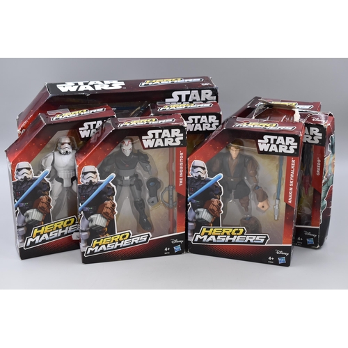 575 - Selection of 7 Boxed Hasbro Star Wars Figures