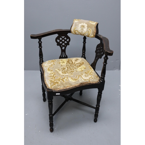 581 - Edwardian Upholstered Corner Chair