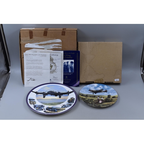 529 - Selection of 6 Fine China Cabinet Collectors Plates featuring Royal Doulton Spitfire Coming Home, an... 