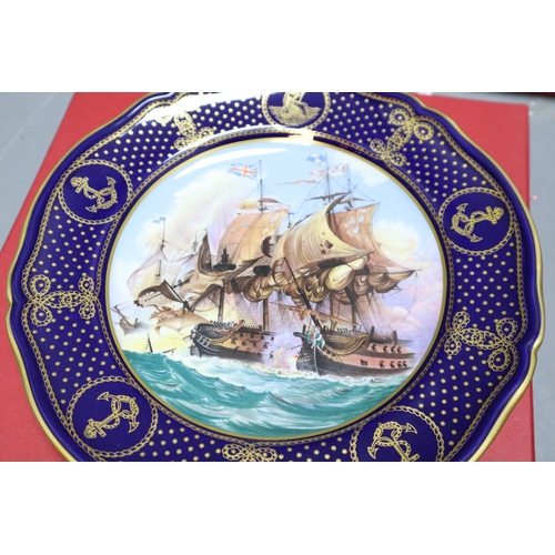 530 - Five Spode Limited Edition Fine Bone China Cabinet Plates from the Maritime England Plates Collectio... 