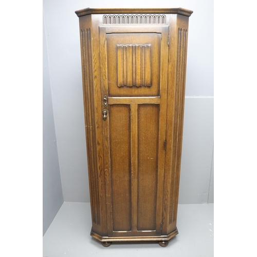 637 - Old charm single wardrobe in dark wood measures 74