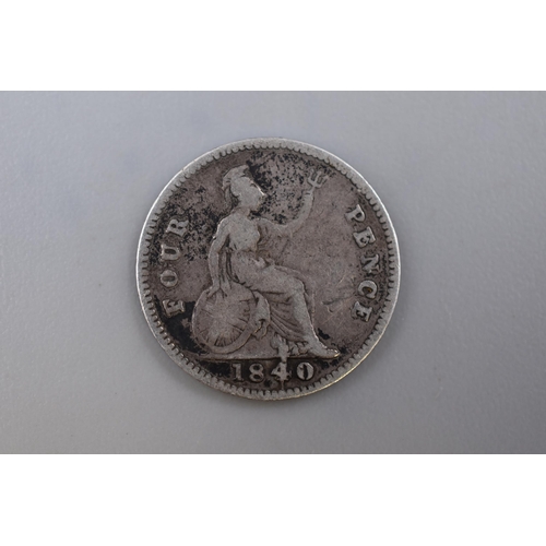 174 - An 1840 Victorian Silver Groat