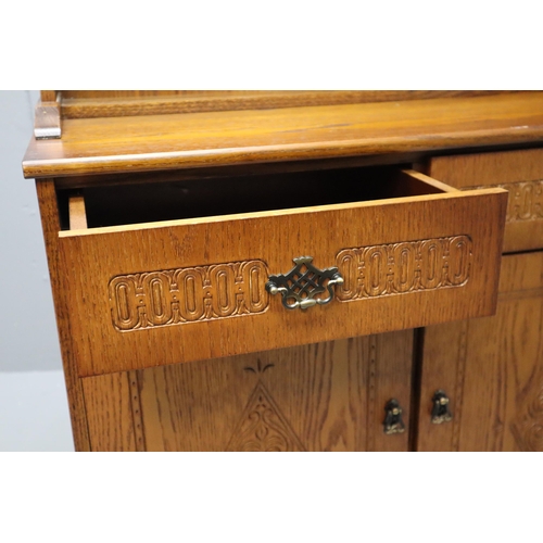 638 - Stunning Condition Mid Century Two Sectional Teak Welsh Dresser in Highly polished Condition approx ... 