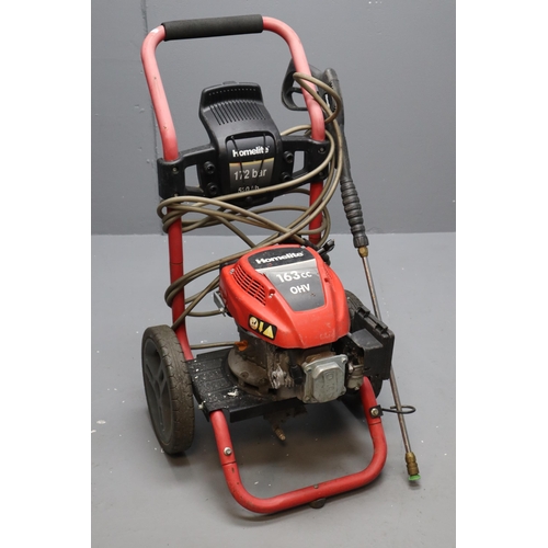 678 - Homelite 163cc OHV 172 bar Petrol Driven Pressure washer complete with lance, untested item missing ... 