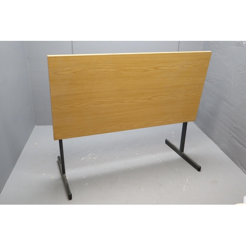 639 - Urban Space Saving Tilt Top Table with Screw Locking System sitting on a Steel Leg Frame appro 49