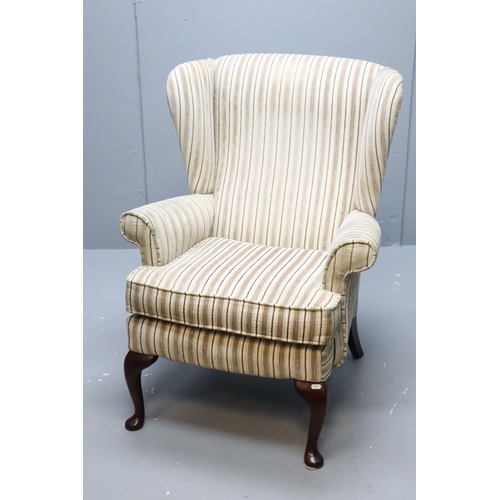 640 - Re-Upholstered Nice Clean and Solid Wing Back Nursing/Fireside Chair, a Real Eyecatcher