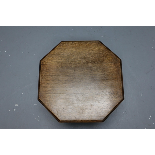 641 - Antique Oak Low Octagonal Side Table (19