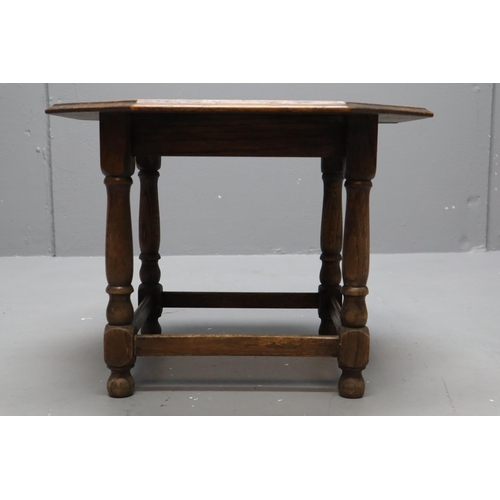 641 - Antique Oak Low Octagonal Side Table (19