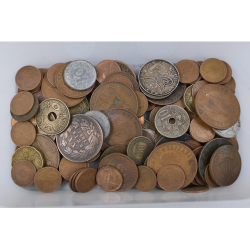 183 - A Selection of UK and Worldwide Coinage To Include Silver Qirsh, WWII German Coins, 1883 20 Reis, An... 