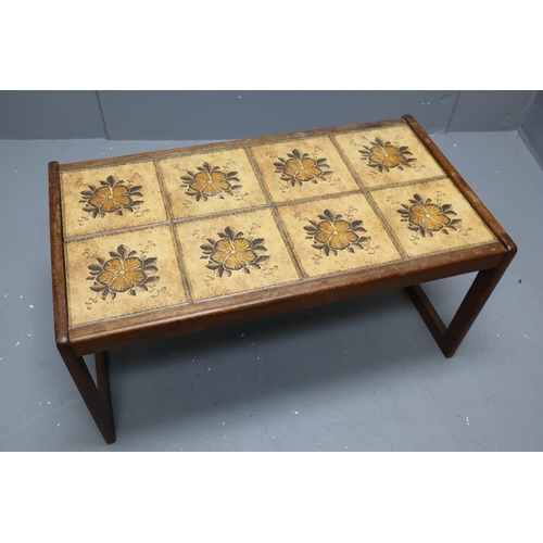 644 - Mid Century 1960's Danish G-Plan Tile Topped Coffee Table approx 33