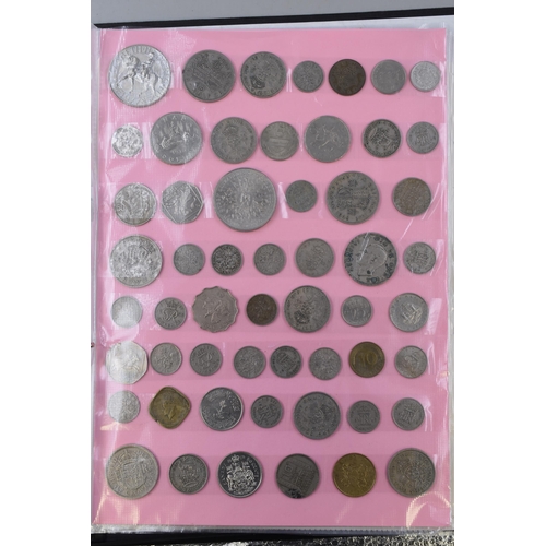 185 - A Folder Containing Over 200 UK and Worldwide Coinage